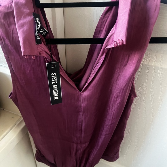 Sleek Satin Cowl Neck Top in Mauve - Picture 3 of 5